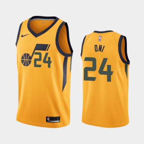 Utah Jazz Statement #24 Miye Oni Gold 2019 NBA Draft Jersey