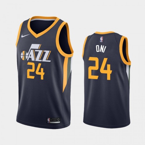 Utah Jazz Icon #24 Miye Oni Navy 2019 NBA Draft Jersey