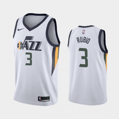 Utah Jazz Association #3 Ricky Rubio White 2019 season Jersey