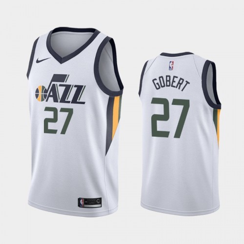 Utah Jazz Association #27 Rudy Gobert White 2019 season Jersey