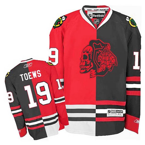 Jonathan Toews #19 Red/Black Split Fashion Jersey