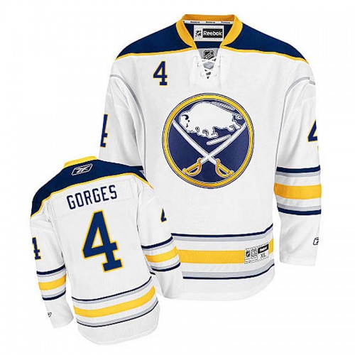Josh Gorges #4 White Away Jersey
