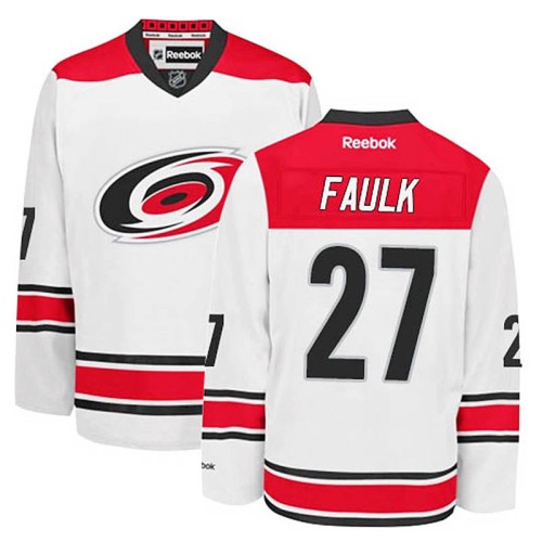 Justin Faulk #27 White Away Jersey