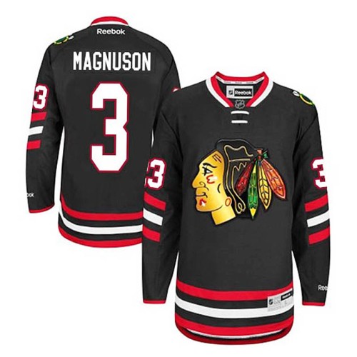 Keith Magnuson #3 Black 2014 Stadium Series Jersey