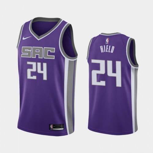 Sacramento Kings Icon #24 Buddy Hield Purple 2019 season Jersey