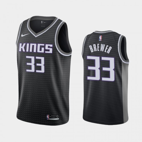 Sacramento Kings Statement #33 Corey Brewer Black 2019 season Jersey