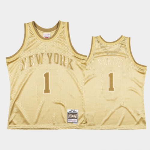 Limited Gold New York Knicks #1 Bobby Portis Midas SM Jersey