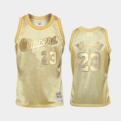 Limited Gold Los Angeles Clippers #23 Lou Williams Midas SM Jersey