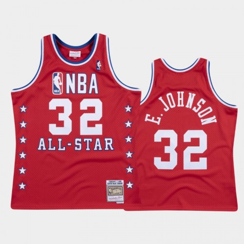 Lakers #32 Magic Johnson 1988 NBA All-Star Red Jersey