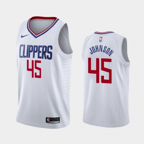 Keon Johnson Men #45 Association Edition White Jersey