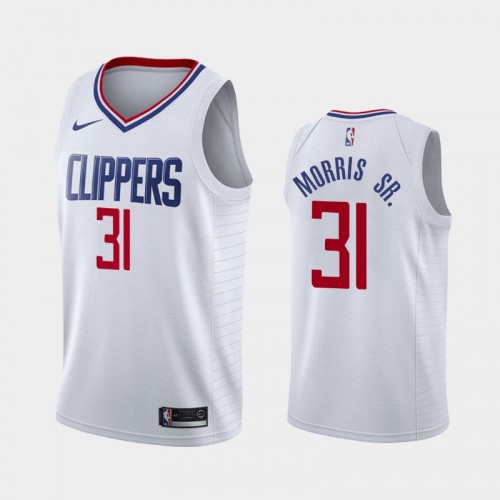 Men's Los Angeles Clippers Marcus Morris Sr. #31 2020-21 Association White Jersey