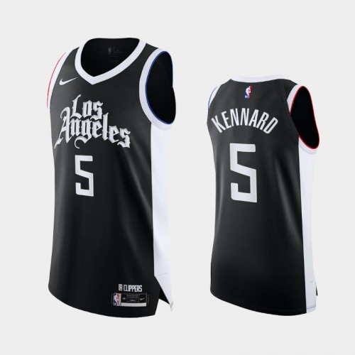 Men Los Angeles Clippers Luke Kennard #5 2020-21 Authentic City Edition Player Black Jersey