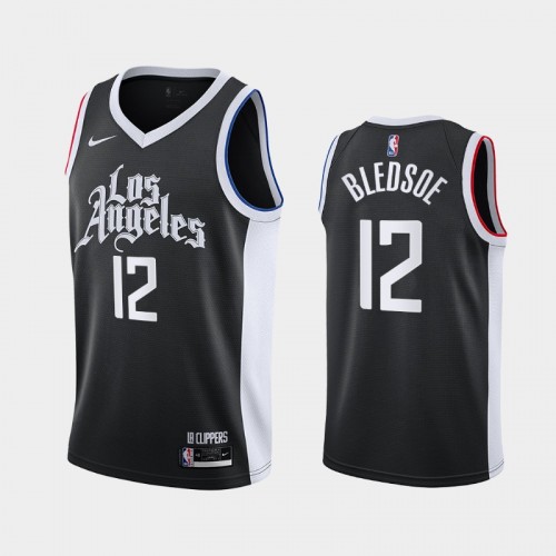 Los Angeles Clippers Eric Bledsoe Men #12 City Edition 2021 Trade Black Jersey
