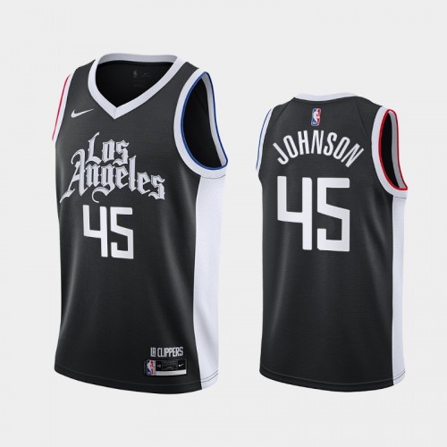 Keon Johnson Men #45 City Edition Black Jersey