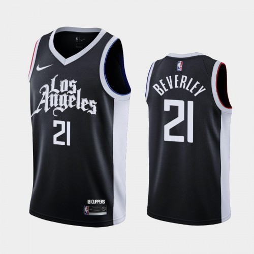 Men's Los Angeles Clippers #21 Patrick Beverley 2020-21 City Black Jersey