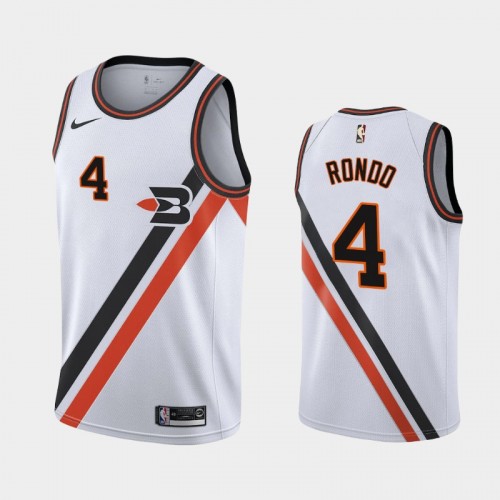 Men's Los Angeles Clippers Rajon Rondo #4 2021 City White Jersey