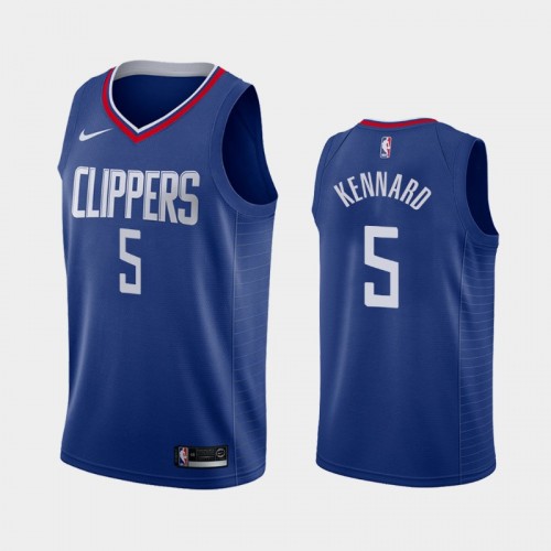 Men's Los Angeles Clippers #5 Luke Kennard 2020-21 Icon Blue Jersey