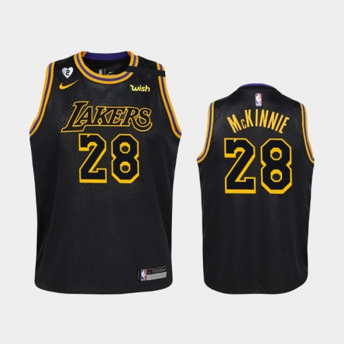 Youth Los Angeles Lakers Alfonzo McKinnie City Honor Kobe and Gianna Black Jersey