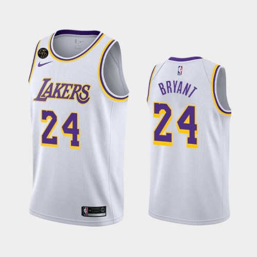 Men's Los Angeles Lakers #24 Kobe Bryant 2020 Association Limited White Jersey