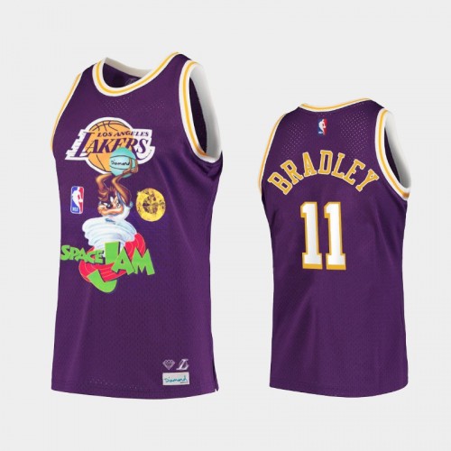 Limited Los Angeles Lakers #11 Avery Bradley Purple Diamond Supply Co. x Space Jam x NBA Jersey