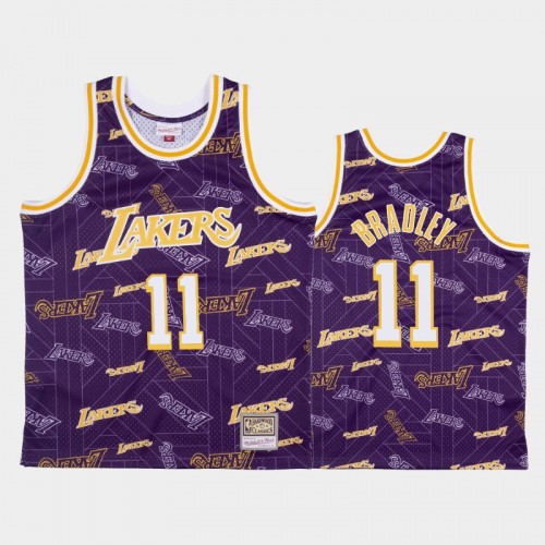 Avery Bradley Los Angeles Lakers #11 Purple Tear Up Pack Hardwood Classics Jersey