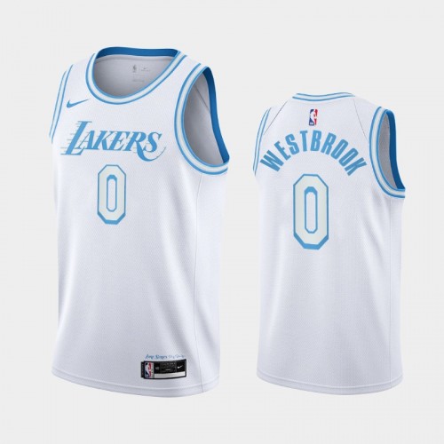 Russell Westbrook Men #0 City Edition White Jersey