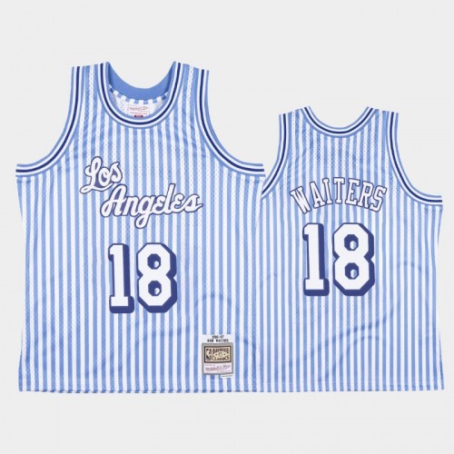 Los Angeles Lakers #18 Dion Waiters Striped Blue Jersey