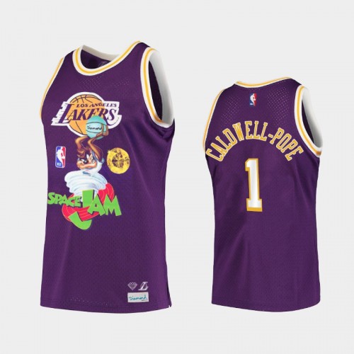 Limited Los Angeles Lakers #1 Kentavious Caldwell-Pope Purple Diamond Supply Co. x Space Jam x NBA Jersey
