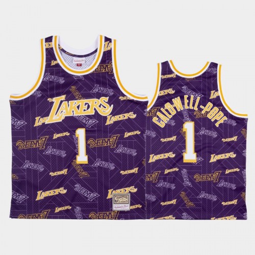 Kentavious Caldwell-Pope Los Angeles Lakers #1 Purple Tear Up Pack Hardwood Classics Jersey
