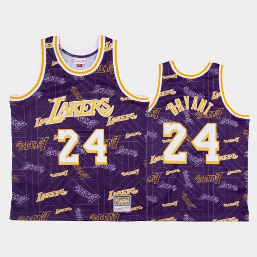 Kobe Bryant Los Angeles Lakers #24 Purple Tear Up Pack Hardwood Classics Jersey