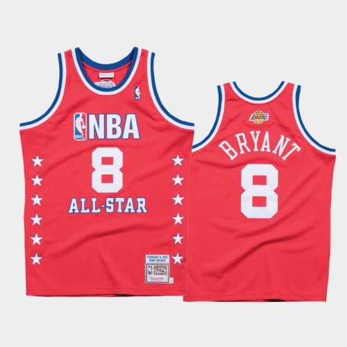 Men's Los Angeles Lakers Kobe Bryant 2003 NBA All-Star Game Red Hardwood Classics Authentic Jersey