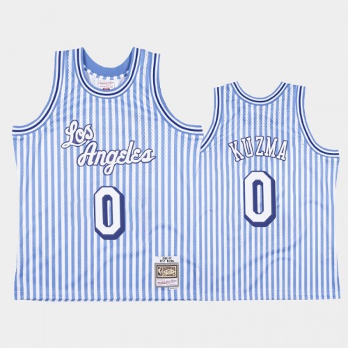 Los Angeles Lakers #0 Kyle Kuzma Striped Blue Jersey