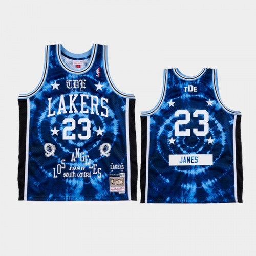 Men's Los Angeles Lakers #23 LeBron James Royal NBA Remix Jersey - Schoolboy Q