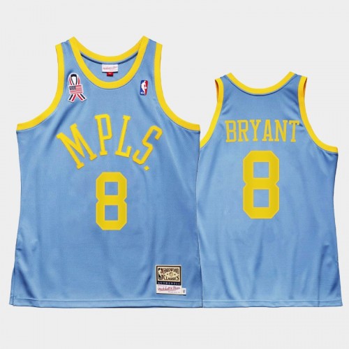 Men Los Angeles Lakers #8 Kobe Bryant Blue 2002 Minneapolis 5x championship Jersey - MPLS Throwback