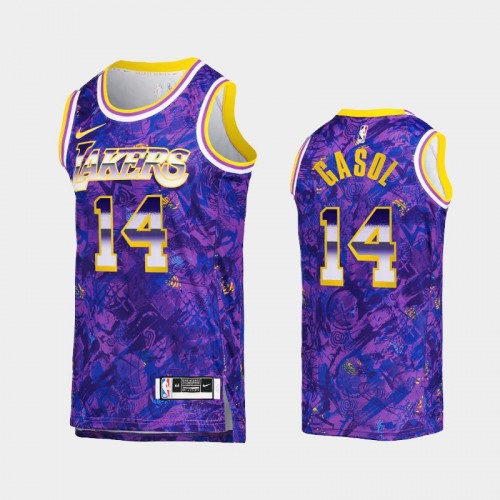 Men's Los Angeles Lakers Marc Gasol Select Series Camo Purple Jersey