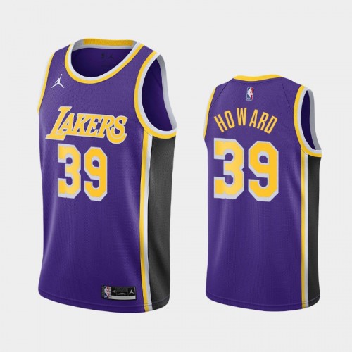 Men's Los Angeles Lakers #39 Dwight Howard 2020-21 Statement Purple Jersey