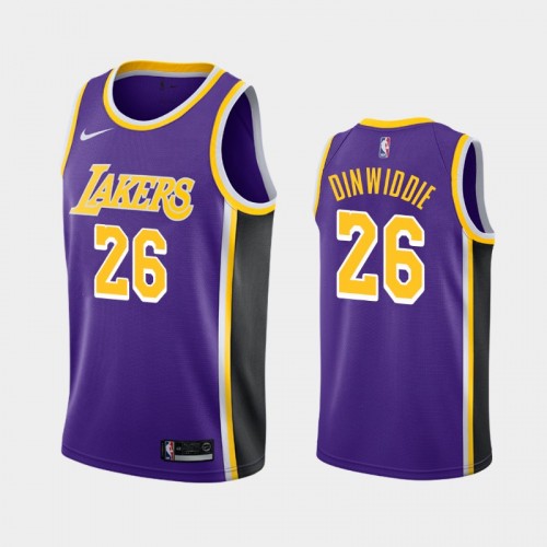 Los Angeles Lakers Spencer Dinwiddie 2021 Statement Edition Purple Jersey