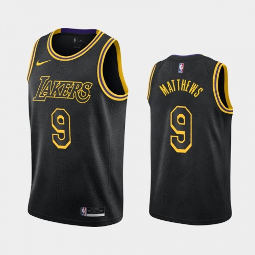 Men's Los Angeles Lakers Wesley Matthews Mamba Mentality Honors Kobe Black Jersey