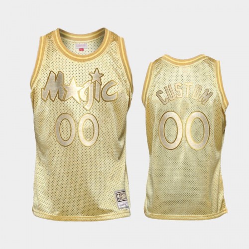 Limited Gold Orlando Magic #00 Custom Midas SM Jersey