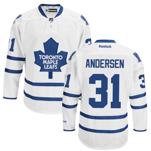 Frederik Andersen #31 White Away Premier Jersey