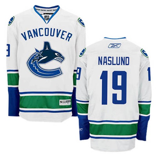 Markus Naslund #19 White Away Jersey