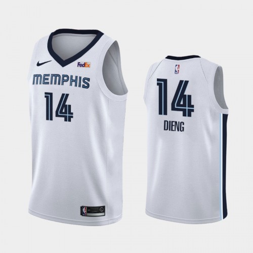 Men's Memphis Grizzlies #14 Gorgui Dieng 2019-20 Association White Jersey