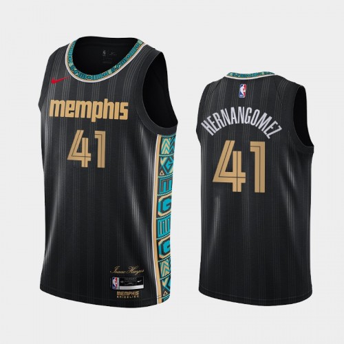 Memphis Grizzlies Juancho Hernangomez Men #41 City Edition 2021 Trade Black Jersey
