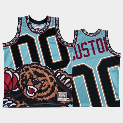 Memphis Grizzlies #00 Custom Black Big Face Jersey - HWC