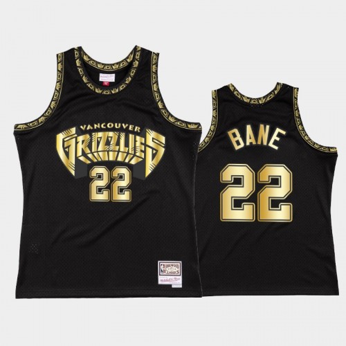 Men Memphis Grizzlies #22 Desmond Bane Throwback 90s Golden Collection Black Jersey