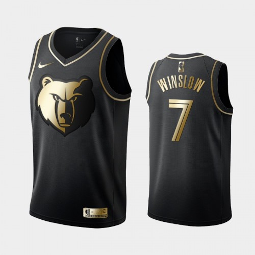 Men's Memphis Grizzlies #7 Justise Winslow Black Golden Edition Jersey