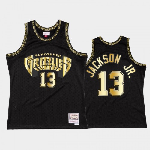 Men Memphis Grizzlies #13 Jaren Jackson Jr. Throwback 90s Golden Collection Black Jersey