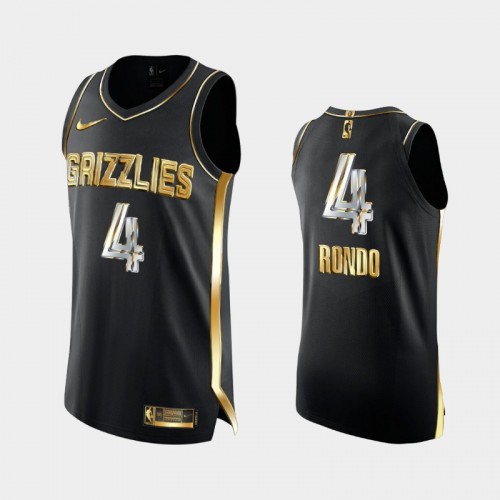 Memphis Grizzlies #4 Rajon Rondo Black 2021 Golden Edition Authentic Jersey