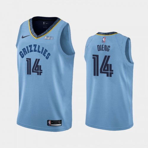 Men's Memphis Grizzlies #14 Gorgui Dieng 2019-20 Statement Blue Jersey