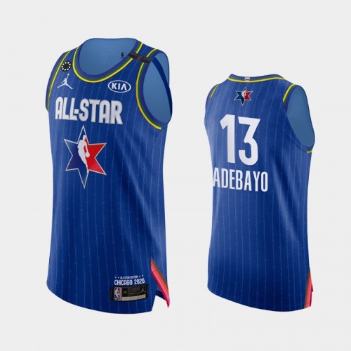 Men's 2020 NBA All-Star Game Heat #13 Bam Adebayo Honor Kobe Bryant Authentic Jersey - Blue